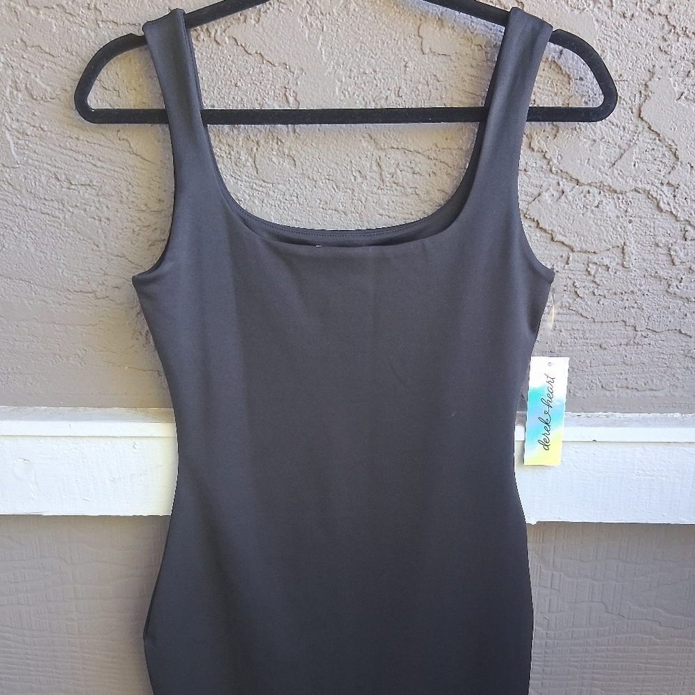 BLACK spandex Stretch Sleeveless Bodycon Dress Size Small. Very Cute.